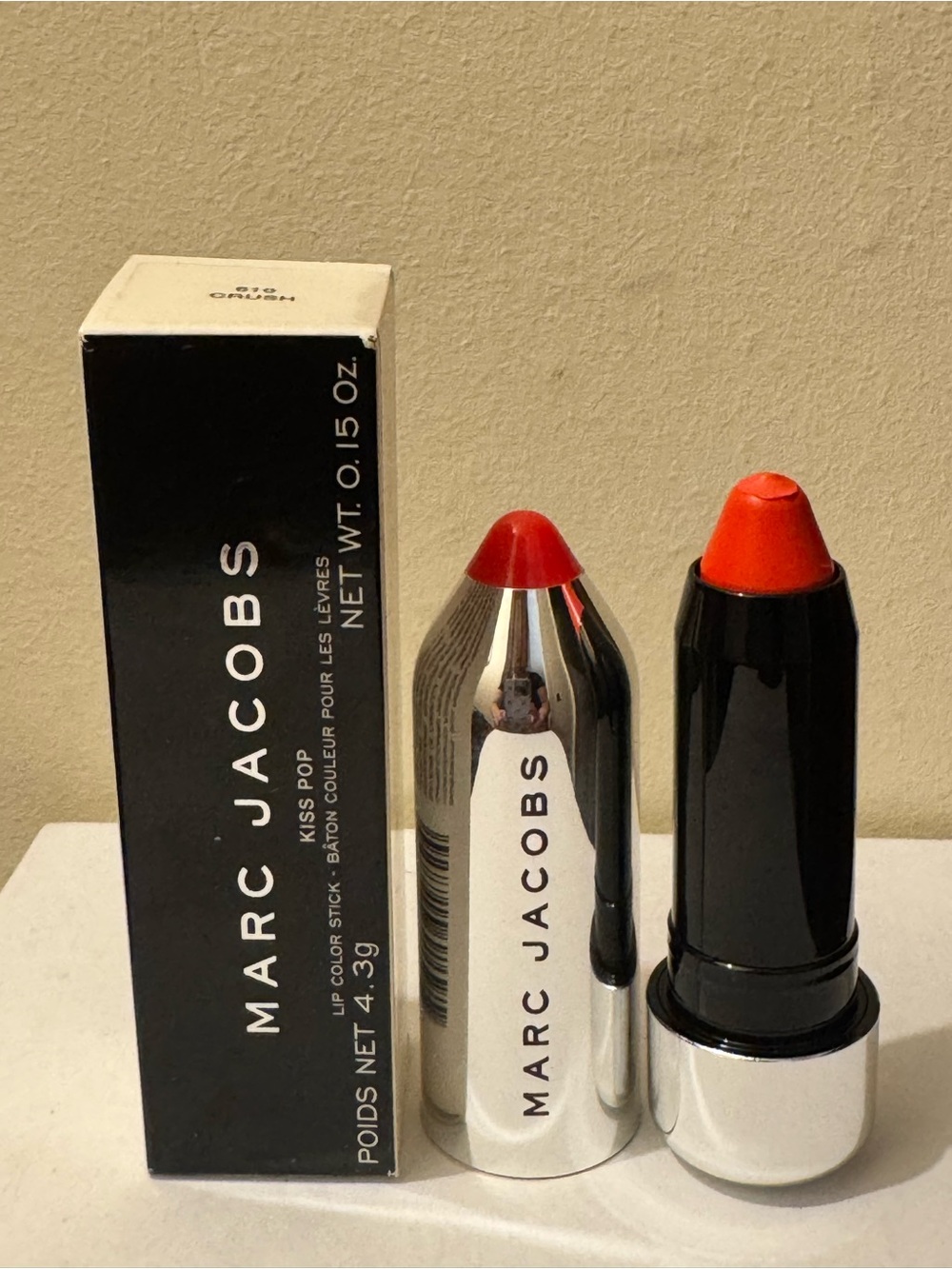 BNIB Marc Jacobs Beauty Kiss Pop Lip Color Stick 610 CRUSH (Discontinued Rare)
